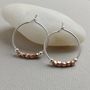 Petite Rose Gold Vermeil And Sterling Silver Hoops, thumbnail 6 of 12