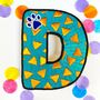 Letter D Sew On Patch, thumbnail 1 of 3