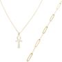 Sterling Silver Egyptian Ankh Chain Necklace Set, thumbnail 6 of 11