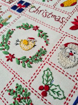 Christmas Advent Calendar Hand Embroidery Kit, 2 of 12