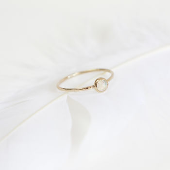 Caspian Ring // Opal And Gold Stacking Ring, 5 of 7