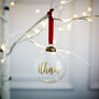 Clear Glass Personalised Bauble, thumbnail 1 of 4