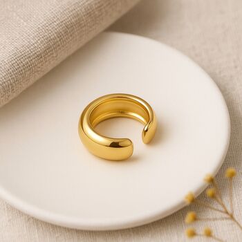 18ct Gold Plated Chunky Ear Cuff – 10mm, 2 of 5