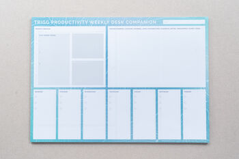 Trigg A3 Productivity Weekly Desk Pad Companion, 7 of 12