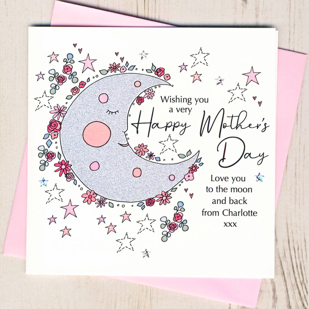 Personalised Mothers Day Moon Card By Eggbert And Daisy