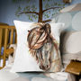 Inky Horse Large Luxury Cushion And Inner, thumbnail 1 of 4