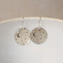 Sterling Silver Starry Night Print Disc Earrings, thumbnail 1 of 2