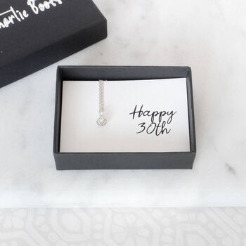 Sterling Silver 30th Birthday Knot Necklace, 4 of 7