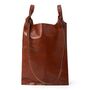 Two Way Carrier Tote Leather Shoulder Bag Tan Brown, thumbnail 4 of 4