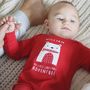 My First Christmas Adventure Hungry Bear Romper, thumbnail 7 of 11