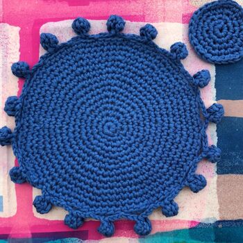 Pompom Placemat Crochet Kit, 4 of 8
