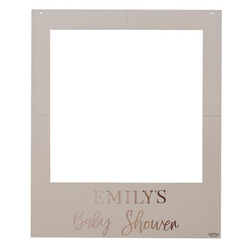 Blush And Rose Gold Customisable Photobooth Frame, 2 of 3