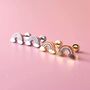 Mini Rainbow Studs In Stainless Steel, thumbnail 3 of 4