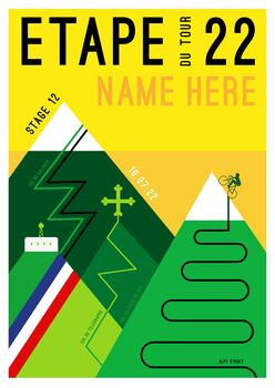 *Personalised* Etape Du Tour 2022 – Cycling Print, 2 of 4