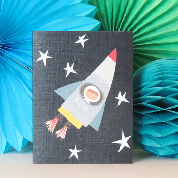 Mini Spaceman Greetings Card, 4 of 4