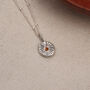 Sunburst Birthstone Necklace In Silver Or Gold, thumbnail 8 of 12