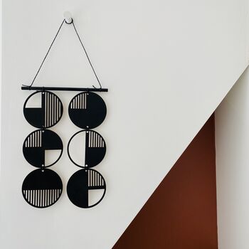 Black Laser Cut Plywood Contemporary Art, 4 of 6