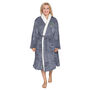 Super Soft Sherpa Style Dressing Gown With Plant Lovers Logo, thumbnail 8 of 8