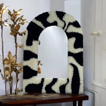 Black And White Retro Tufted Mirror, 5 of 6