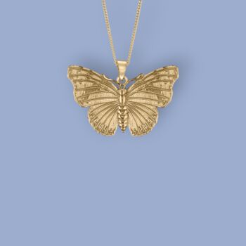 Butterfly Necklace In 18ct Gold Plated Silver, 2 of 12