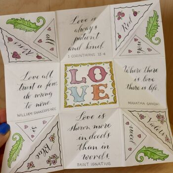 Puzzle Purse Origami Love Token Valentine Card, 8 of 10