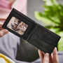 Mens Leather Wallet With Engraved Message, thumbnail 3 of 4