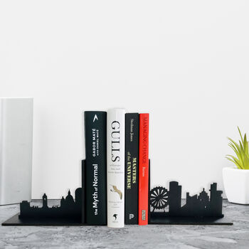 Manchester Skyline Modern Bookends, 2 of 3