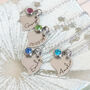 Personalised Heart Charm Name Necklace With Birthstone, thumbnail 6 of 8
