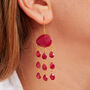 Ruby Jellyfish Gold Plated Silver Chandelier Earrings, thumbnail 3 of 10