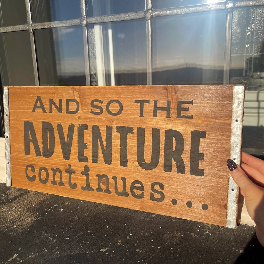 Large Wooden Adventure Sign, 1 of 4