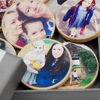 Personalised Father's Day Wooden Photo Token Card, 8 of 10