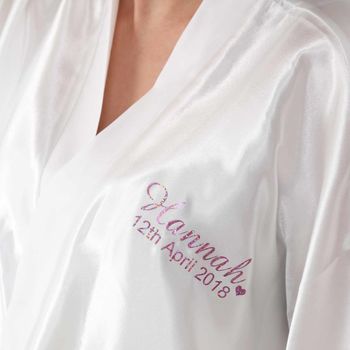 Personalised Swirl Dressing Gowns For The Bridal Party, 4 of 4