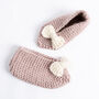 Bow Slippers Knitting Kit, thumbnail 6 of 7