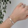 Personalised Sterling Silver Hammered Cuff Bracelet, thumbnail 3 of 7