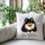 Personalised Black And Tan Pomeranian Hearts Cushion Cover Gift, thumbnail 2 of 2