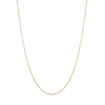 9ct Solid Gold Square Bead Saturno Chain Necklace, 6 of 9