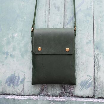 Dark Green Mini Crossbody Handbag, 5 of 6
