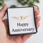 Anniversary Bracelet For Her – Sterling Silver Heart Bracelet, Personalised With Birthstone And Initial, Romantic Gift For Wife Or Partner, thumbnail 1 of 7