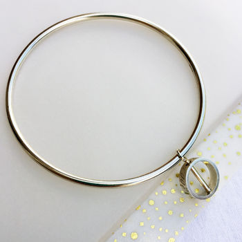 'The Day My Life Changed' Solid Silver Bangle, 4 of 7