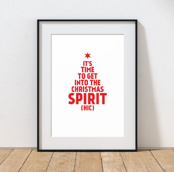 Personalised Get Into The Christmas Spirit Print, 3 of 10