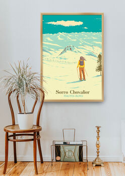 Serre Chevalier Ski Resort Travel Poster Art Print, 5 of 8