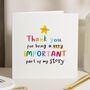 Rainbow Thank You Card For Friend Teacher, thumbnail 1 of 7