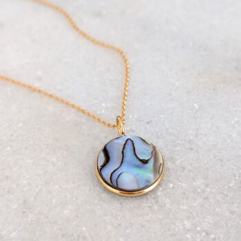 The Circle Abalone Shell Necklace, 5 of 8