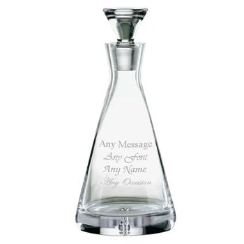 Personalised Handmade Bubble Base Decanter 750ml, 2 of 4