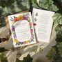 Colourful Flowers A6 Wedding Invitation Suite, thumbnail 1 of 6