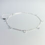 Sterling Silver Crystal Charm Anklet, thumbnail 1 of 5