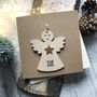 Personalised Wooden Angel Decoration Christmas Card, thumbnail 3 of 3