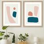 Colourful Shapes Print Set Of Two, thumbnail 1 of 5