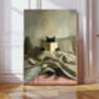 Cat Reading Book Painting Art Print, thumbnail 1 of 4