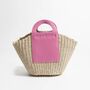 Saint Tropez Cream Cocoa Hobo Straw Beach Bag, thumbnail 5 of 6